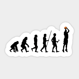 Human Evolution Basketball print product Sticker